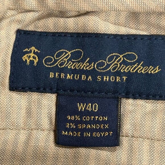 Brooks Brothers Bermuda Shorts Cotton Blend Preppy Raw Hem Men's Size 40 NWT - Picture 6 of 11